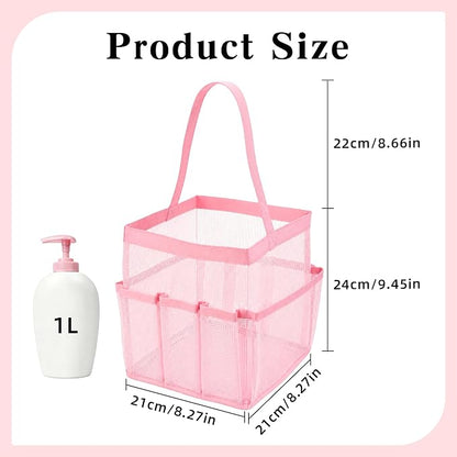 Mesh Shower Caddy, 9 Pocket Large Capacity Beach Tote Bag - Image 2
