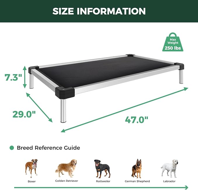 FXW TitanNest Chew-Proof Elevated Dog Bed, Raised Cot - Image 7