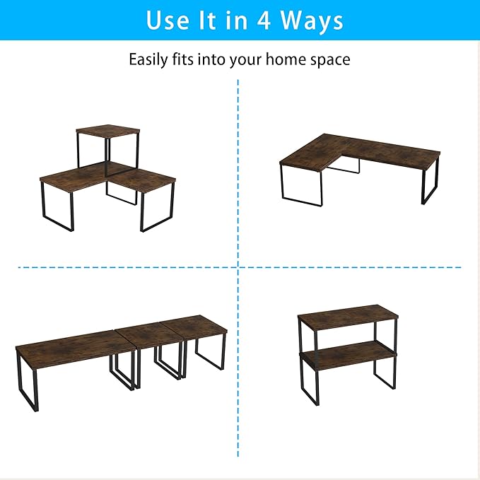 Countertop Shelf, Kitchen Counter Organizer, Adjustable, Stackable | Kitchen - Image 7