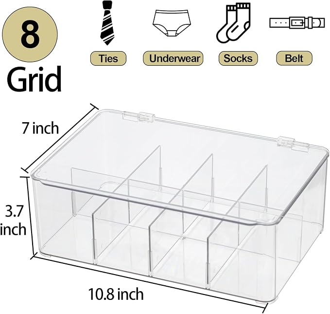 ZEXALOR Clear Tea Bag Organizer, Dresser Organizers Drawer Organzier Storage - Image 2