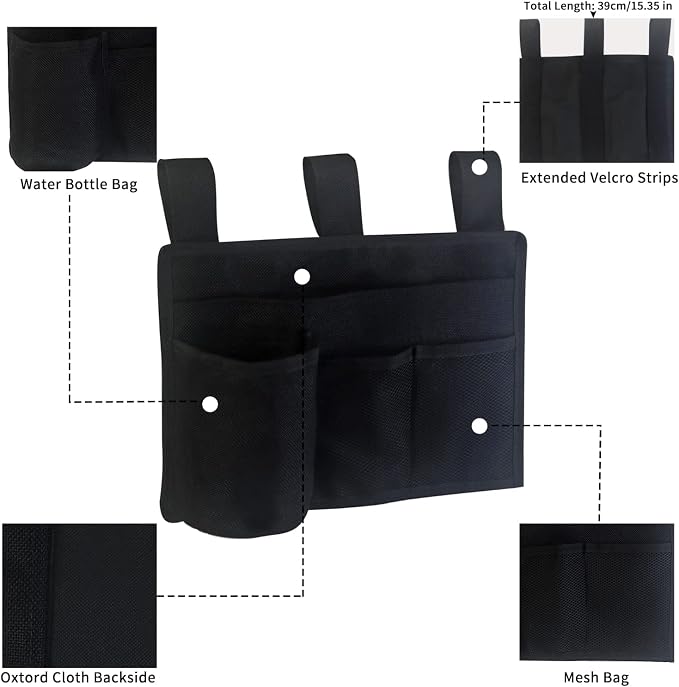 Boczif Bedside Storage Caddy, Bunk Bed Storage Bag, Hanging Bedside Organizer - Image 2
