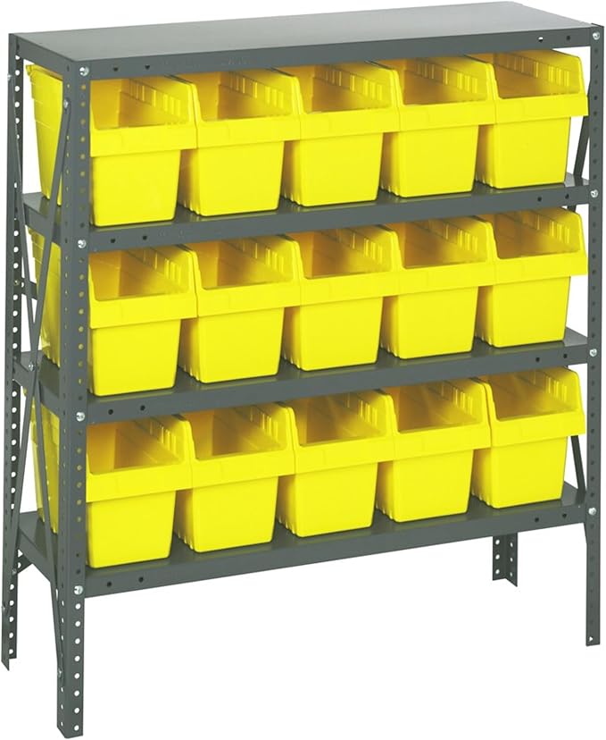 Quantum Storage Systems 1839-SB804YL Solid Heavy Duty 4 Shelves 15 STORE-MAX by QuantumStorageSystems