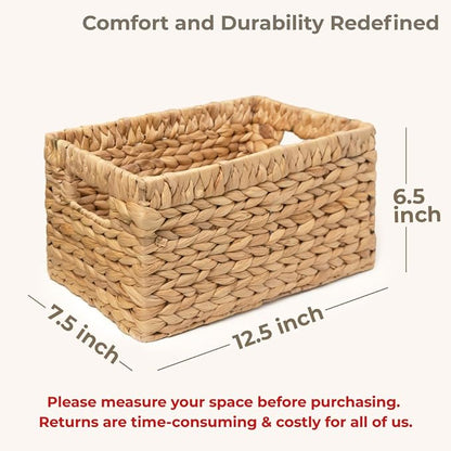KOKODO Pack 3 Medium Wicker Storage Baskets - Image 3