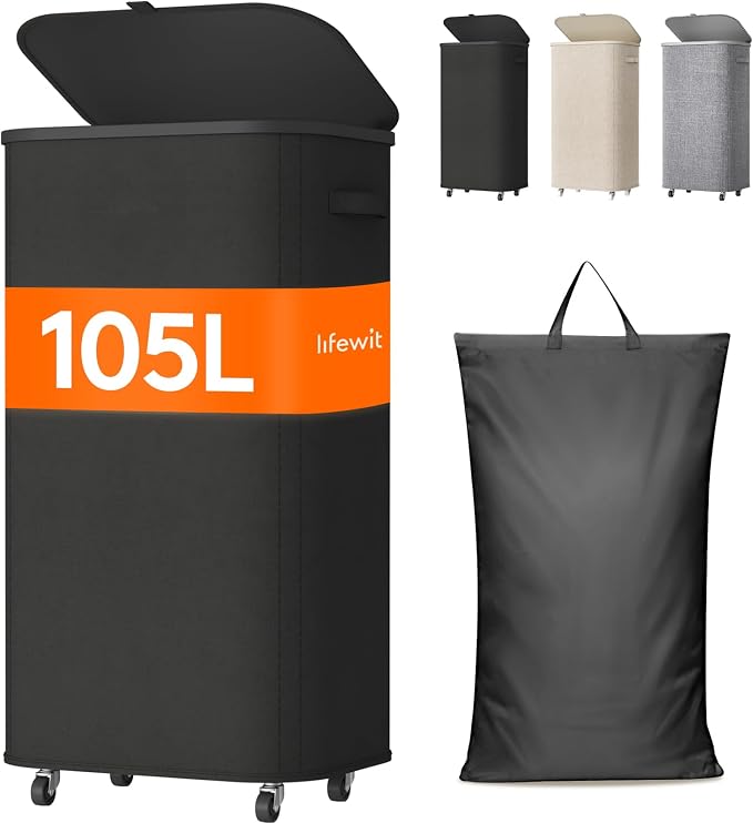 Lifewit 105L Plastic Laundry Basket by Lifewit
