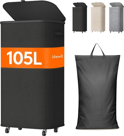 Lifewit 105L Plastic Laundry Basket by Lifewit