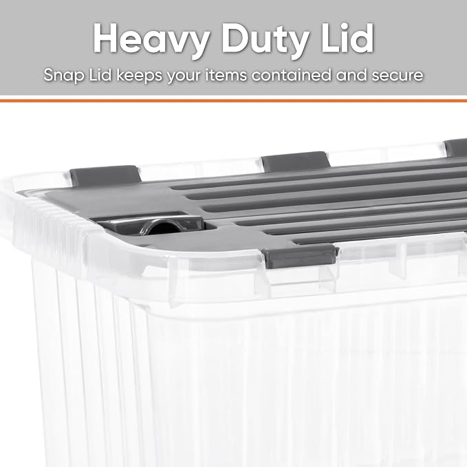 Superio Storage Bins with Lids- Clear Boxes - Image 3