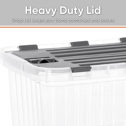 Superio Storage Bins with Lids, Stackable Totes, BPA Free, Odor Free, Organizer - Image 4