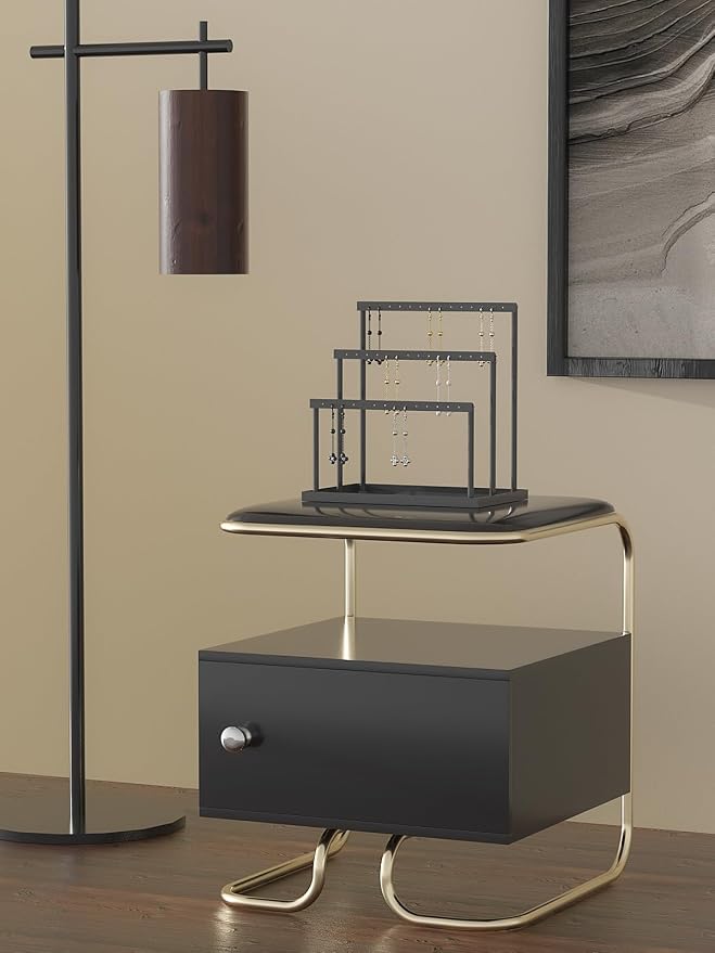 3-Tier Earring Organizer Holder Stand, Metal Jewelry Stand - Image 5
