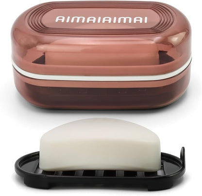 Travel Soap Container, Translucent Visible Soap Box, Travel Soap Holder by AIMAIAIMAI