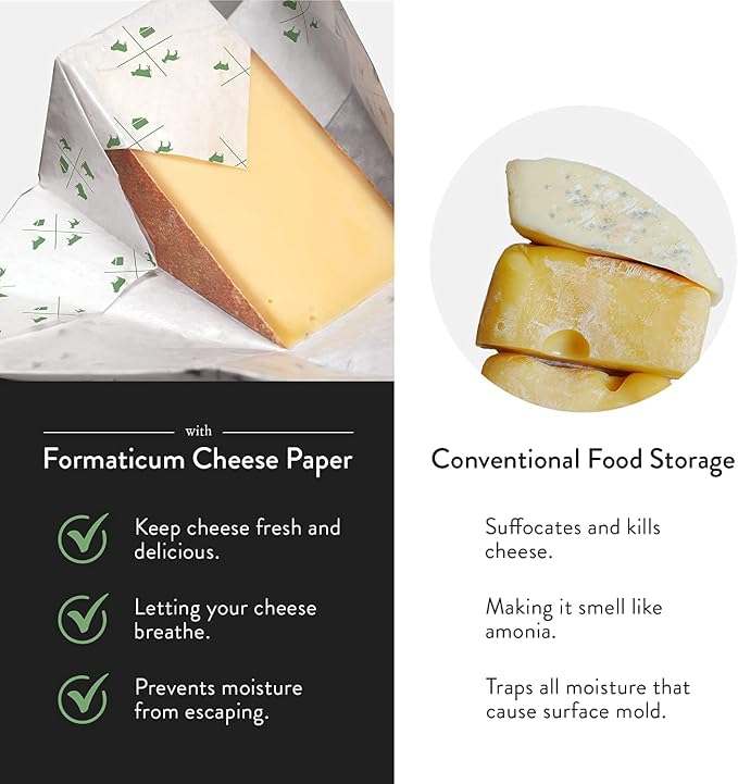 Formaticum 75-Pack Zero Cheese Storage Paper, Compostable, Biodegradable - Image 3