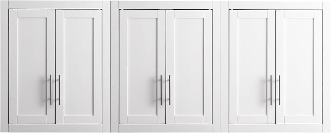 Crosley Furniture Savannah 3-Piece Wall Storage Cabinet, Cabinets - Image 4