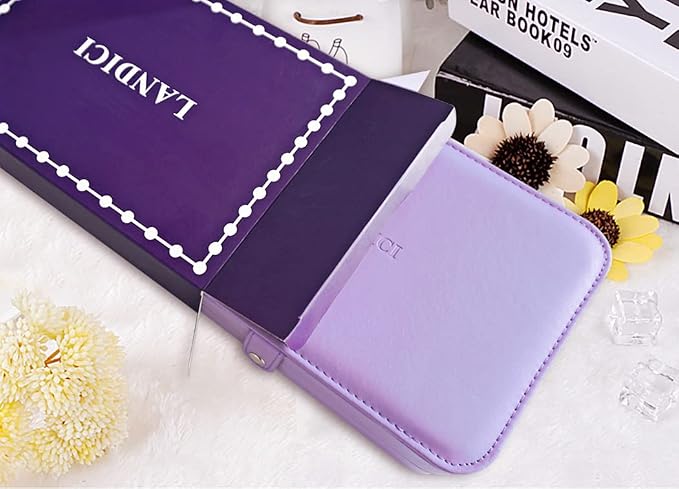 LANDICI Small Jewelry Box for Women Girls, PU Leather Travel Jewelry Case - Image 8