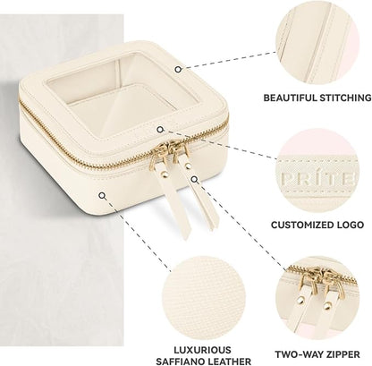 Prite Small Makeup Bag for Women Portable Clear Makeup Bag Cute Mini Waterproof - Image 4