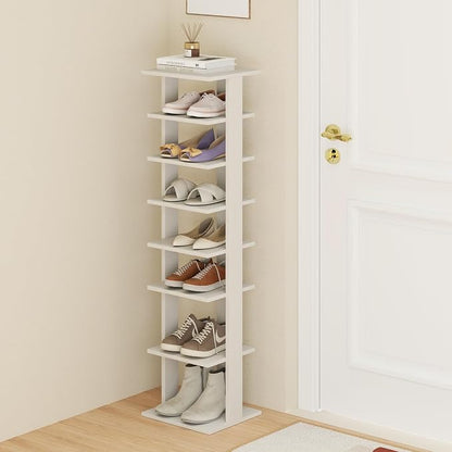 Tangkula 8-Tier Vertical Shoe Rack, Space-Saving Corner Shoe Organizer by TANGKULA
