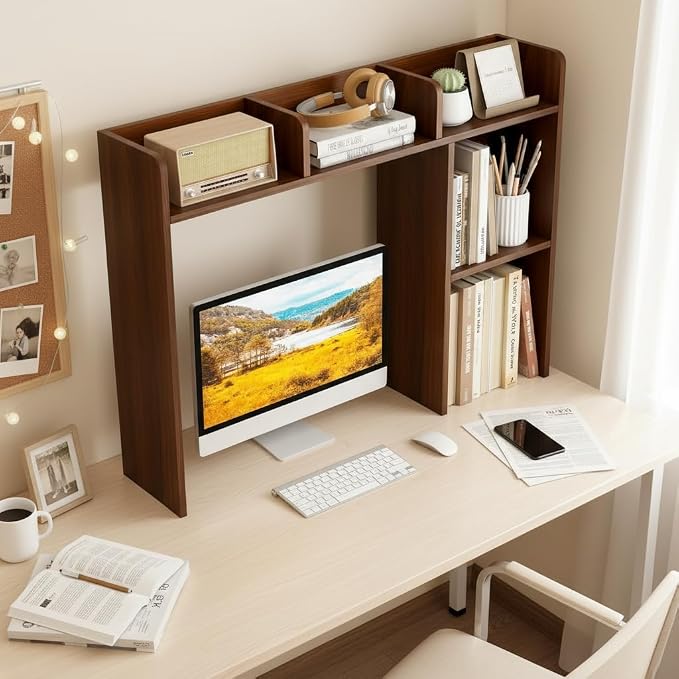 Tangkula Desktop Bookshelf, Countertop Storage Hutch - Image 4