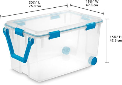 Sterilite 120 Qt Wheeled Gasket Box, Stackable Storage Bin - Image 3