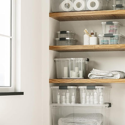 Superio Storage Bins with Lids- 8 Pack, 4.5 Qt Clear Boxes - Image 9