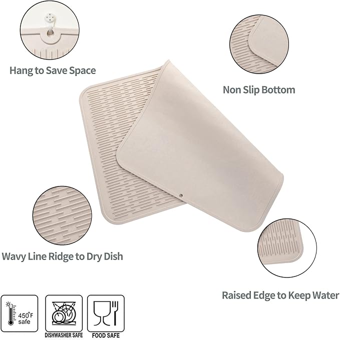 Silicone Dish Drying Mat for Multiple Usage, Easy clean, Eco-friendly, - Image 3
