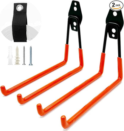 Heavy Duty Garage Storage Hooks, 2 Pack Utility Steel Garage Tool Organizer by Unknown