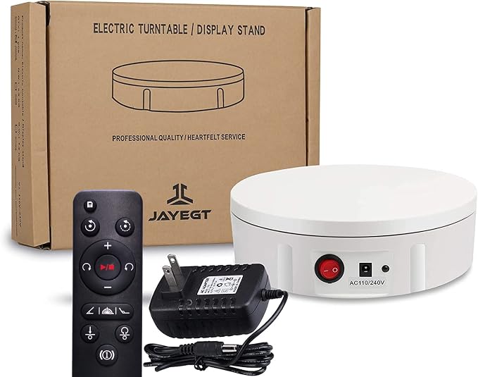 JAYEGT Motorized Rotating Display Stand, 220 Lbs Load, 360 Degree Electric - Image 8