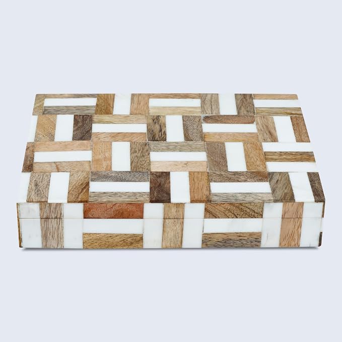 Handicrafts Home White Decorative Storage Box - Image 4
