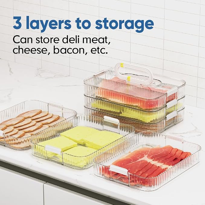 Deli Meat Container for Fridge Organizers and Storage, Lunch Meat Container for - Image 2