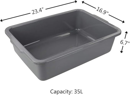 4-Pack Large Plastic Bus Box, Commercial Tote Box, 32 L, and cleaning tasks - Image 2
