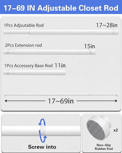Supforce Closet Rod, No Drill Closet Rod - Image 8