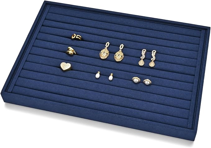 7 Slots Microfiber Jewelry Tray, Ring Display Earring Display Tray, Ring - Image 4