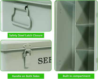 Seed Storage Organizer, Metal Seed Saving Box - Image 2