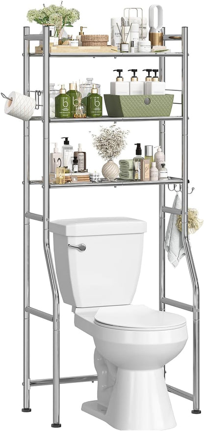 Simple Trending 3 Tier Over The Toilet Rack, Bathroom Shelves - Image 3