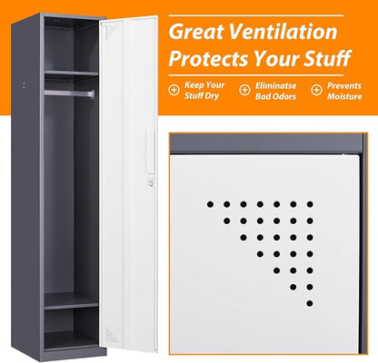 Metal Locker for Home, Dressing Room, Lockable Locker Cabinet - Image 4