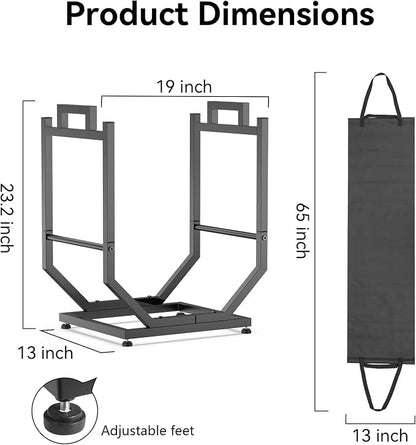 Firewood Rack, Indoor/Outdoor Firewood Holder - Image 7