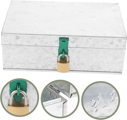 KICHOUSE Tool Box Rigid Storage Box Lock Iron Sheet Outdoor Storage Container - Image 9