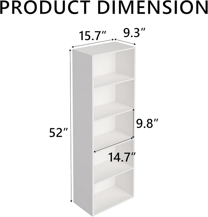 Wooden 5 Cube Storage Organizer, Versatile Cubes Open Shelf and Cubby Unit - Image 3