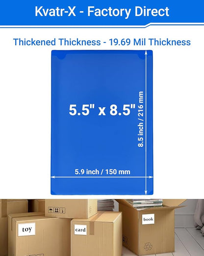 20 PCS Clear Self Adhesive Plastic Label Pockets, Top Loading Business & - Image 2