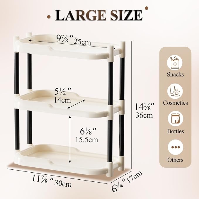 MARTY Bathroom Counter Organizer 3 Tier Makeup Organizer Countertop - Image 4