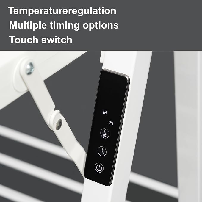 Electric Heated Clothes Drying Rack, Foldable Heated Garment Dryer - Image 7