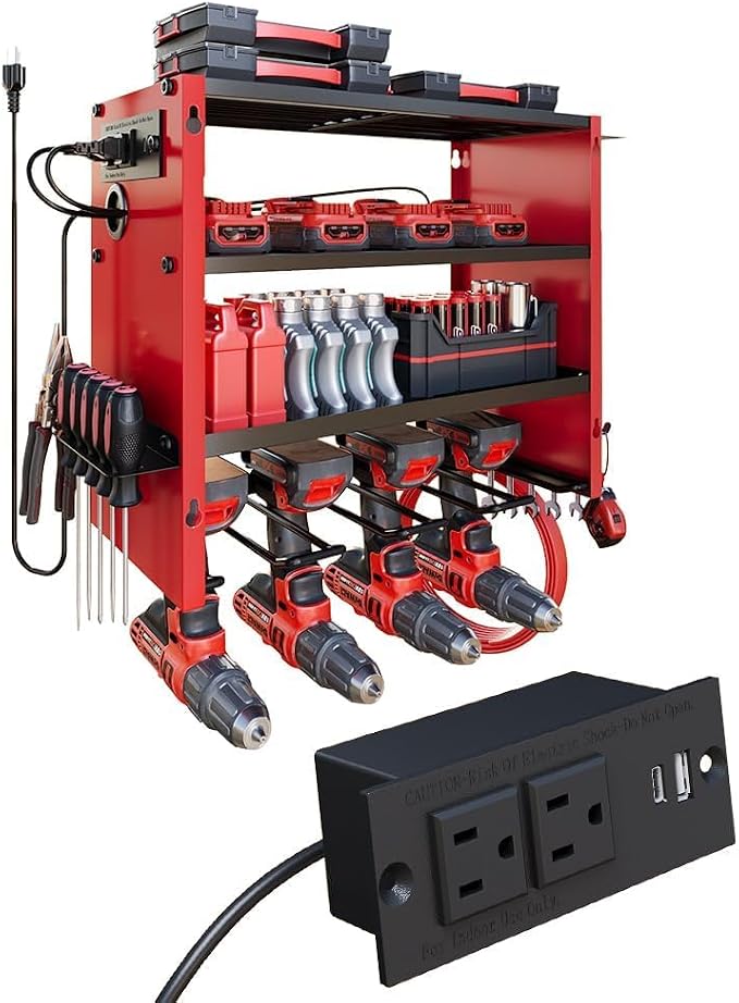 4 Layers Power Tool Organizer Wall Mount by DIOOSN