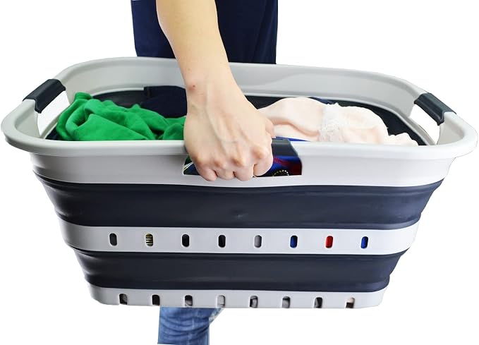 SAMMART 42L Collapsible Plastic Laundry Basket - Image 7