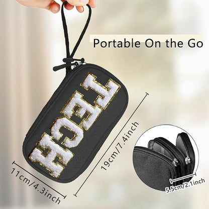 COSHAYSOO Small TECH Pouch Electronics Organizer Travel Bag Personalized - Image 2