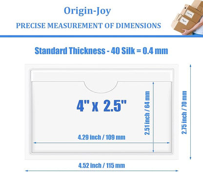 Origin-Joy 25 PCS Self-Adhesive Index Label Pockets - Image 2