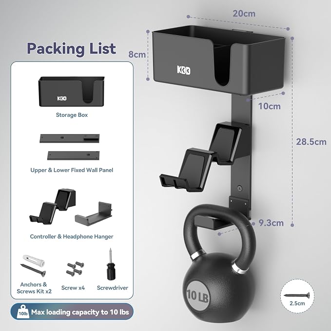 KDD 4-in-1 Wall Mount Controller Holder - Image 7