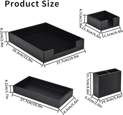 4 Pack Leather Office Supplies/Desk Organizer - Image 6