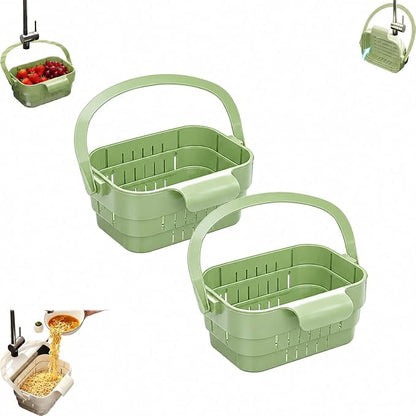2026 Upgraded Foldable Kitchen Sink Strainer, Stretchable Kitchen Colander by BBASILIYSD