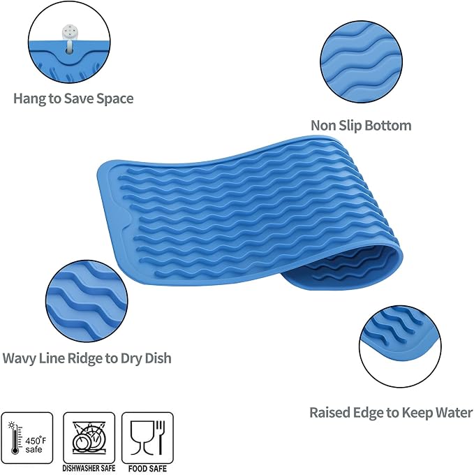 Silicone Dish Drying Mat for Multiple Usage, Easy clean, Eco-friendly, - Image 3