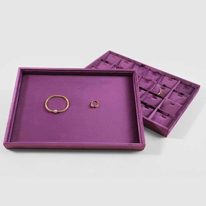 Velvet Stackable Jewelry Display Flat Tray - Image 5