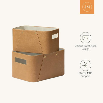 LA JOLIE MUSE Storage Baskets for Organizing, 2 Pack, Storage Cube Boxes Luxury - Image 5
