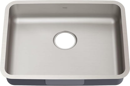 KRAUS Dex 25-inch Undermount 16 Gauge Stainless Steel Single Bowl ADA Kitchen by KRAUS