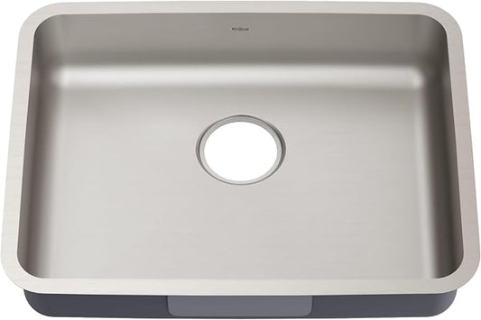 KRAUS Dex 25-inch Undermount 16 Gauge Stainless Steel Single Bowl ADA Kitchen by KRAUS